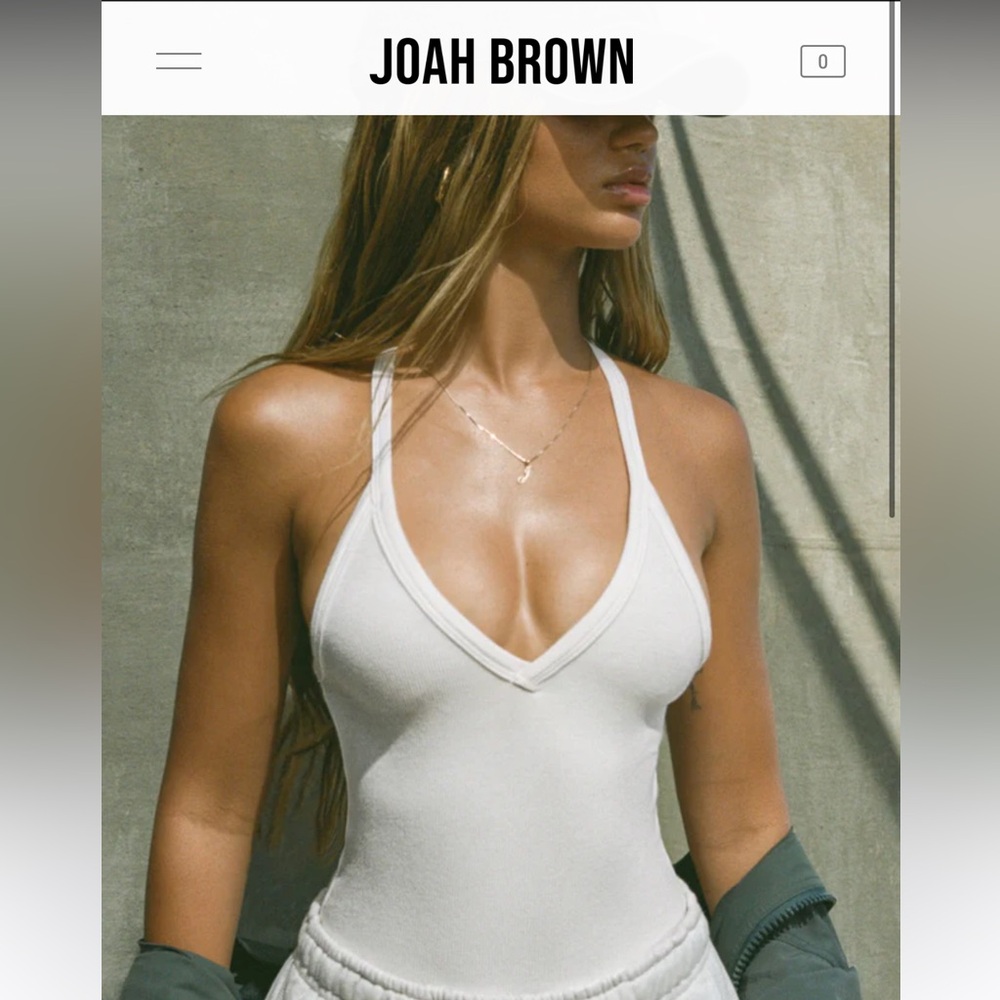 Joah brown V NECK RACERBACK TANK